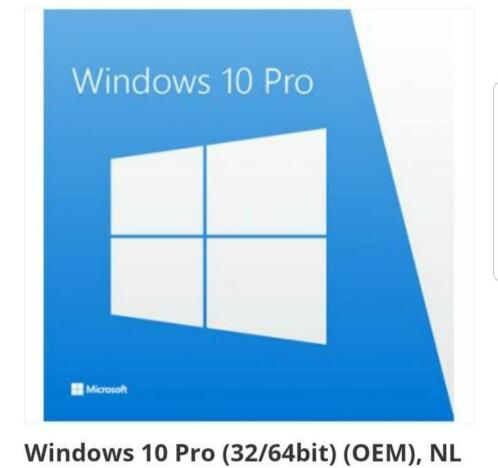 Windows 10 professional nl 32x64 bits retail oem versie