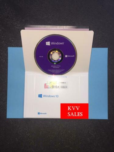 Windows 10 Professional Pro DVD  COA Pakket