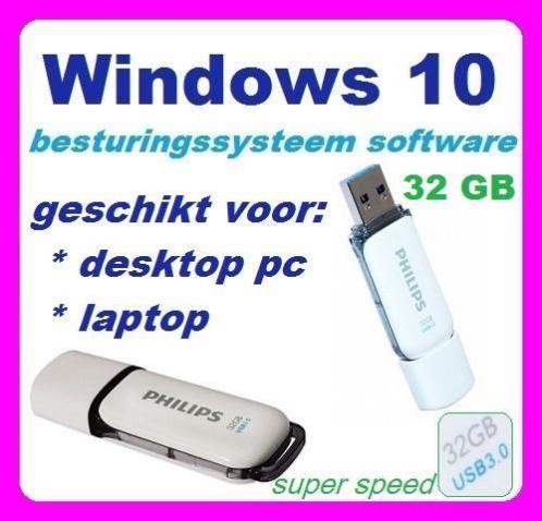 Windows 10 Professional software installatie USB stick 32gb