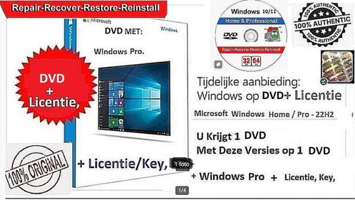 Windows 10 ProProffesional Opstartbare DVD OEM Licentie