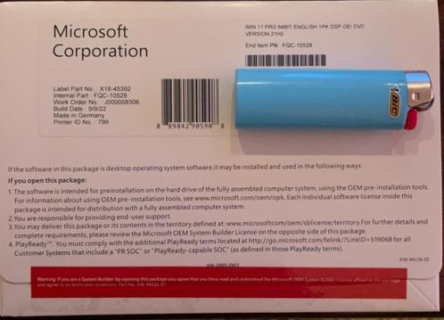 Windows 11 pro origineel met licentie