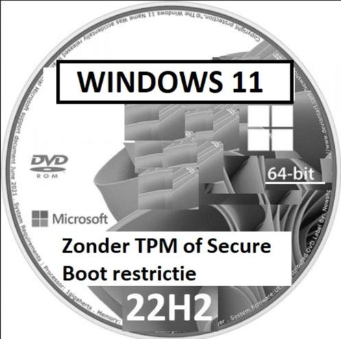 Windows 11 Zonder Restrictie (Secure Boot amp TPM) DVD NL