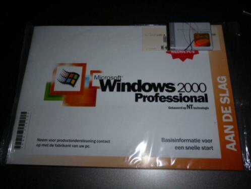 windows 2000 NED. SP2 compleet nieuw origineel  coa.geseald