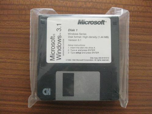 Windows 3.1 originele versie op 7 disks