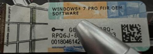 Windows 7 Pro originele licentie sticker