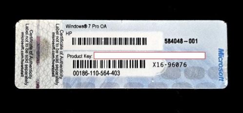 Windows 7 Pro  Windows 10 32  64 Bits COA Licentie Key