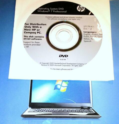 Windows 7 Professional 2009 CD DVD NL universeel 64-bit x64