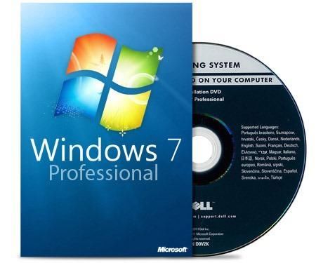 Windows 7 Professional 32  64 bits, COA sticker  DVD