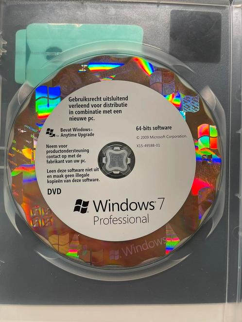 Windows 7 professional. Originele dvd  originele key