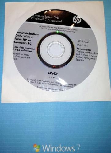 Windows 7 Professional Pro Installatie CD DVD NL universeel