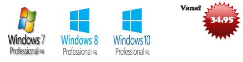 Windows 7 , Windows 8 , Windows 10 vanaf 34,95