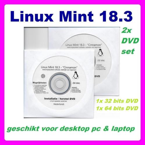 Windows 7810 alternatiefLinux Mint 18.3 install 2xDVD set