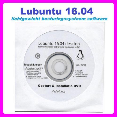 Windows 788.110 alternatief Lubuntu 16.04 install DVD