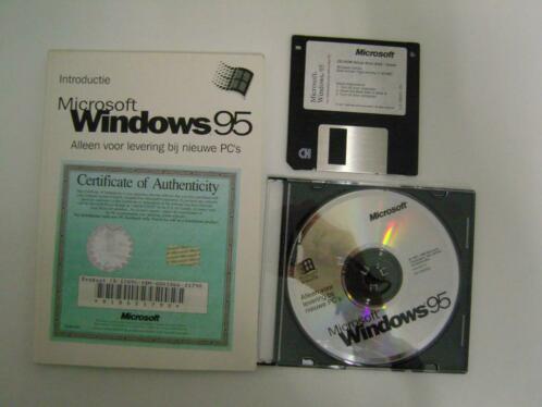 windows 95 CD  opstart diskette  boekje