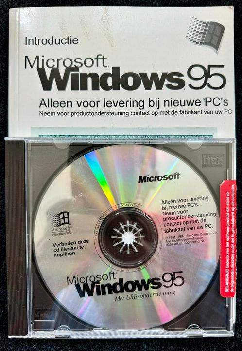 Windows 95 Installatie cd  boekje en product code