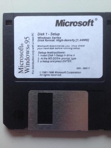 Windows 95 op diskettes