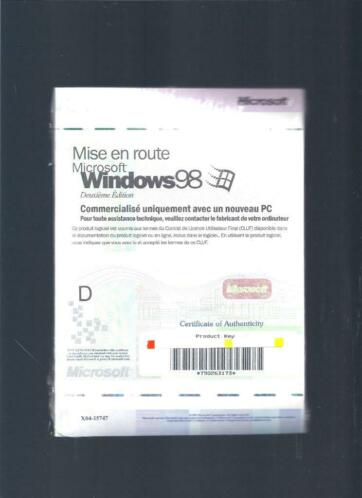 Windows 98 deuxime dition W98 2 franse uitgave origineel