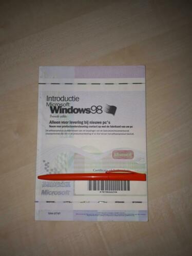 Windows 98 Second Edition Certificate of Authenticity