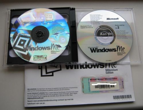 Windows ME sterke codering, originele CDs met certificaat