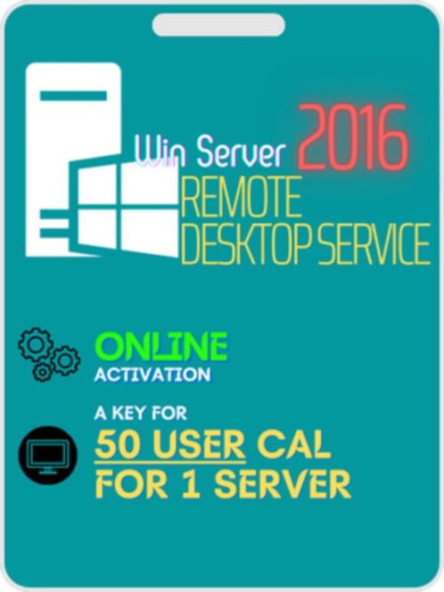Windows Server 2016 50 RDS remote desktop services User Cals