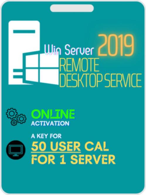 Windows Server 2019 50 Remote Desktop Services RDS User Cals