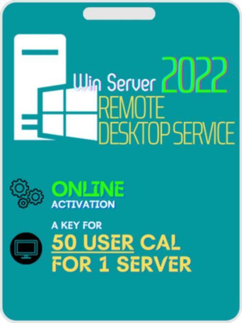 Windows Server 2022 50 RDS remote desktop services User Cals