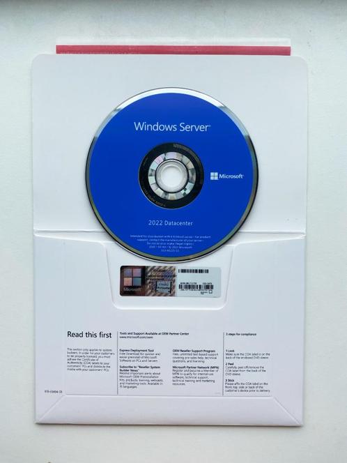 Windows Server 2022 Datacenter DVD met 50 RDS User Cals