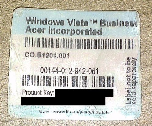 Windows Vista Business Licentie