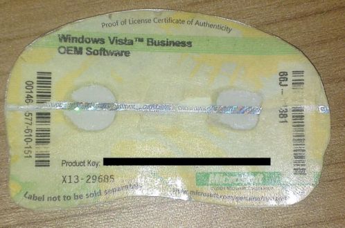 Windows Vista Business Licentie
