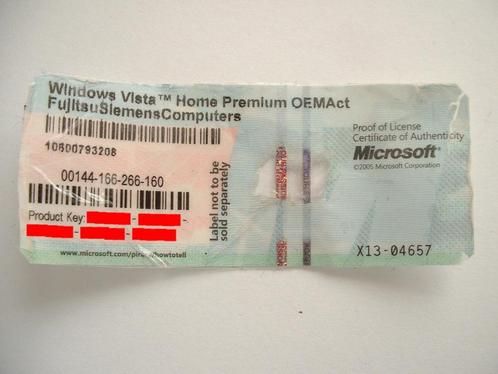 Windows Vista Home Premium OEMAct FujitsuSiemensComputers Pr
