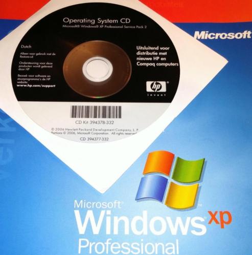 Windows XP Professional Pro CD software 2002 SP2 NL 2008 HP