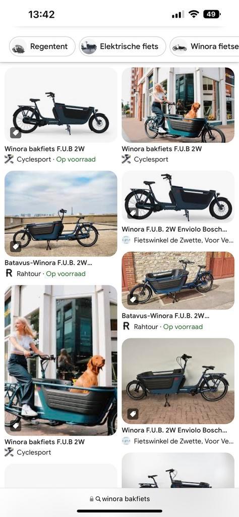 Winora bakfiets nieuw