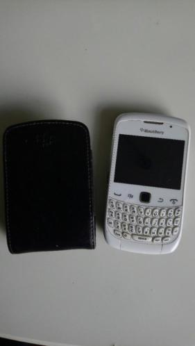 Witte Blackberry met zwart mapje zonder oplader
