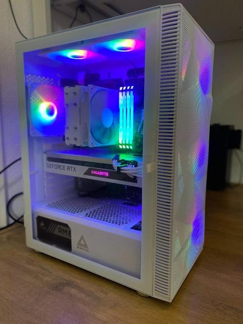 Witte RGB Gaming PC - Ryzen 5600 - RTX 3070 - 32GB - 1TB SSD