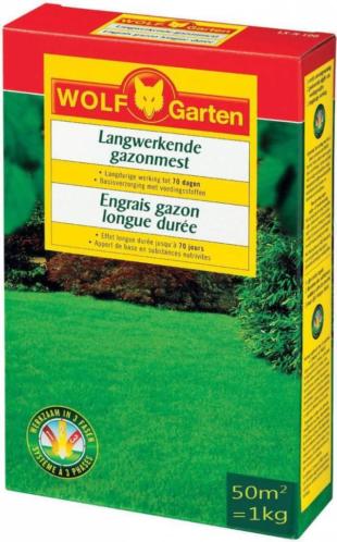 Wolf Garten Langwerkende meststof LX-N50 voor gazon