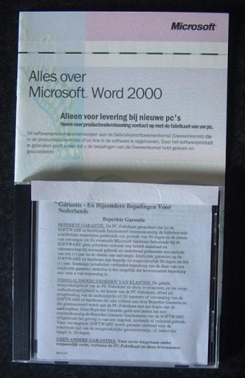 Word 2000 met Licentie Key Microsoft