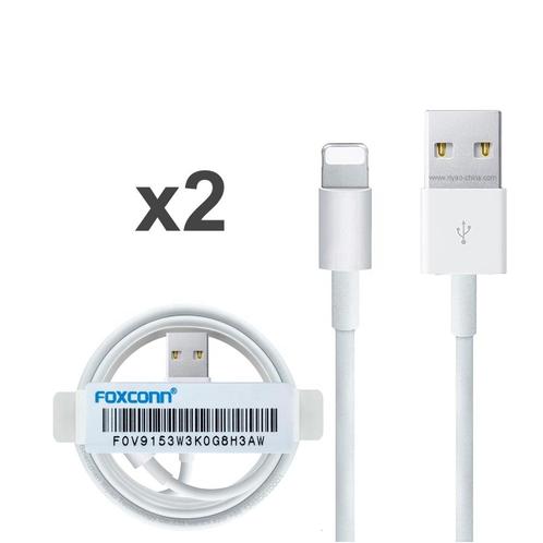 (x2) iPhone amp iPad Lightning Kabel (OEM FoxConn) - 1M - Nieu