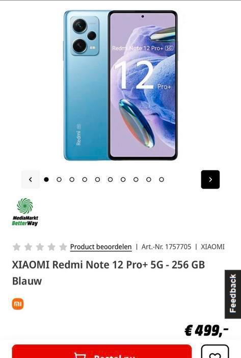 Xiaomi redmi note 12 pro 5G 256gb  NIEUW GESEALD