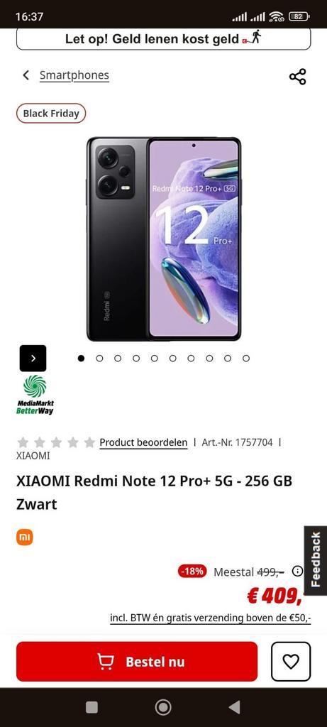 XIAOMI Redmi Note 12 pro 5G Polar white nieuw