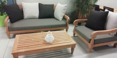 XL kolonial teak lounge bank loungeset lounge set typ Kawang