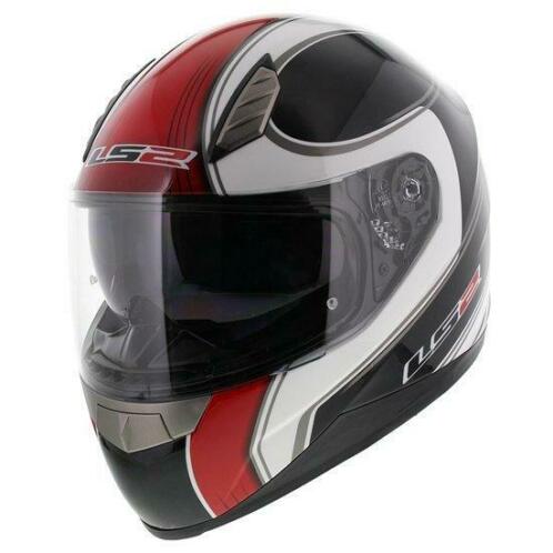 XS amp S gt LS2 FF384 helm Fortuna glans zwart rood motorhelm