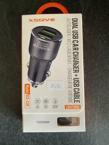 Xssive dual USB car charger fast charge iPhone 3.6 Amp set