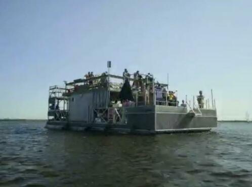 XXXL Pontoon Boot partyschip werkeiland tinyhouse ponton