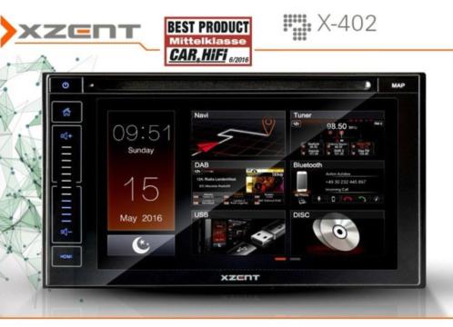 Xzent X402 multi-media station bluetooth en NAVI optie nieuw