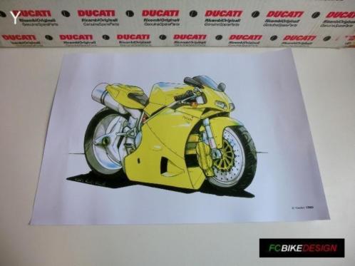 (Y) Diverse Ducati Koolart prints A3 300x420mm
