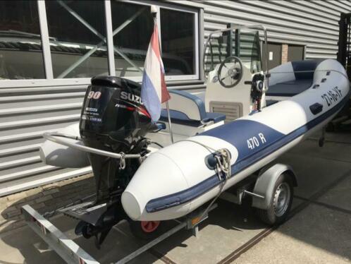 YAM 470 rib met trailer. Nette staat 