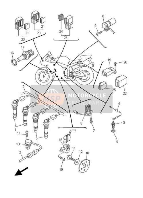 Yamaha R6 2003 2004 2005 onderdelen