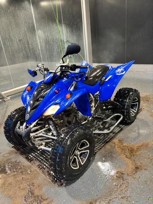 Yamaha Raptor 350R blauw op kenteken