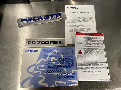 Yamaha raptor 700 2016-2017 instructie boekje