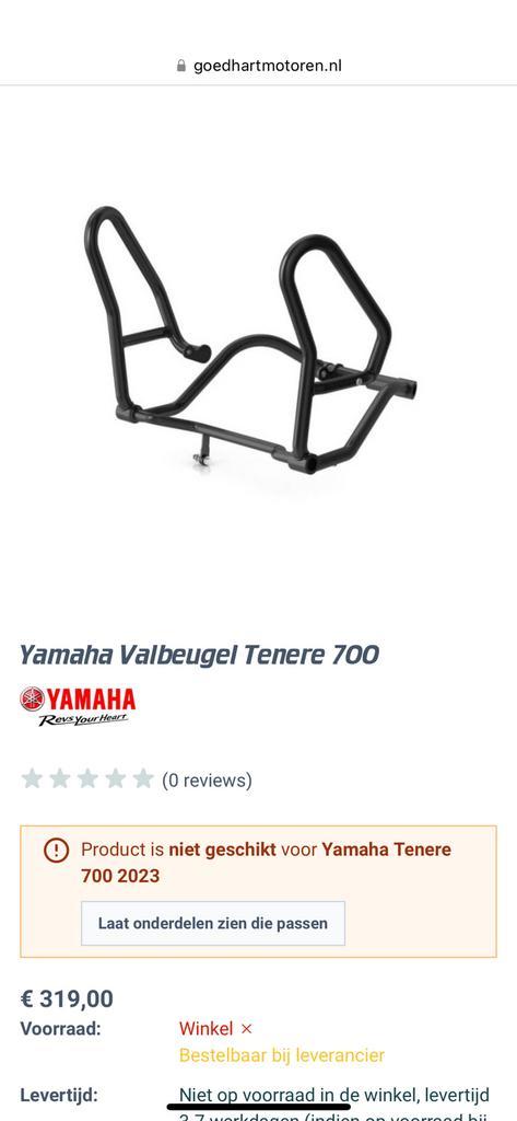Yamaha Tenere 700 valbeugel